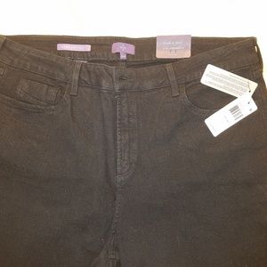 NYDJ Jeans - NYDJ Marilyn 18W Black Straight Leg Jeans NYDJ Jeans - NYDJ Marilyn 18W Black Straight Leg Jeans